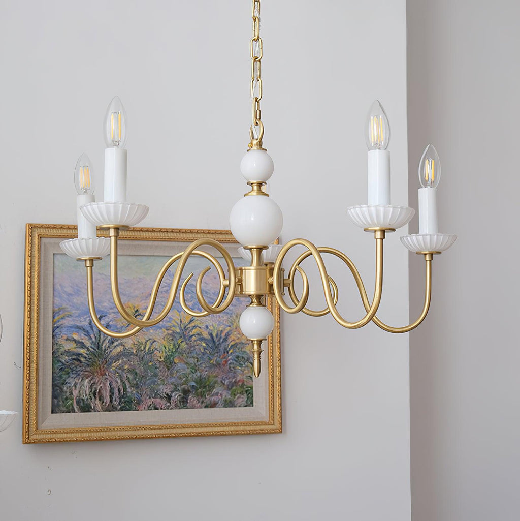 Odenwyn Brass Chandelier-Moonnatur
