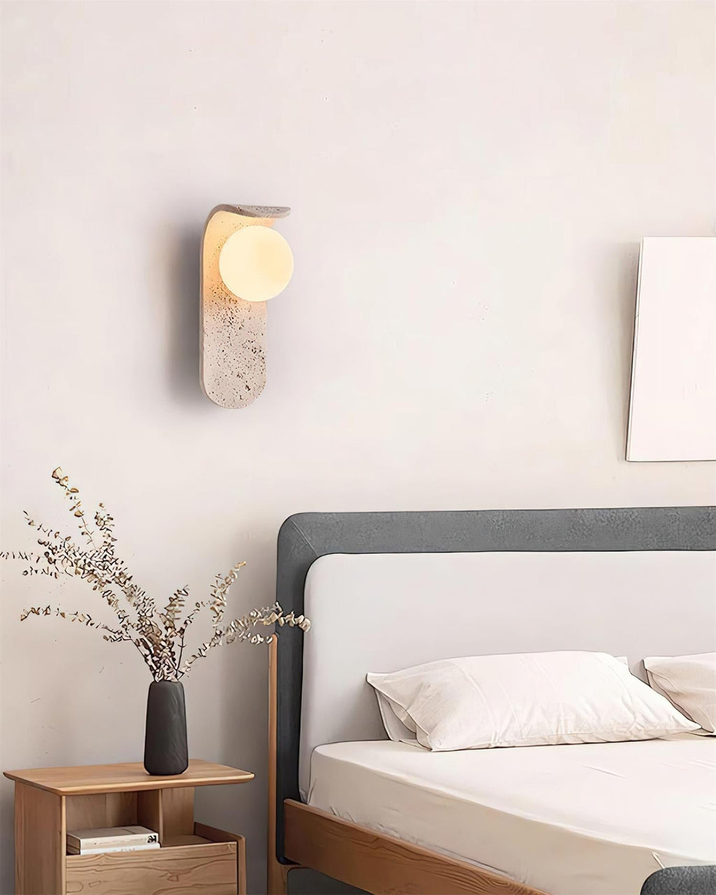 Beldenelia Travertine Wall Light-Moonnatur