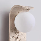 Beldenelia Travertine Wall Light-Moonnatur