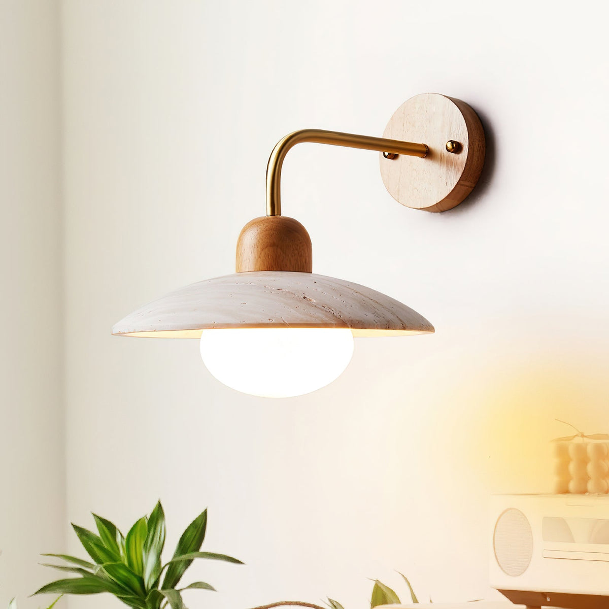 Enverenelle Travertine Wall Light-Moonnatur