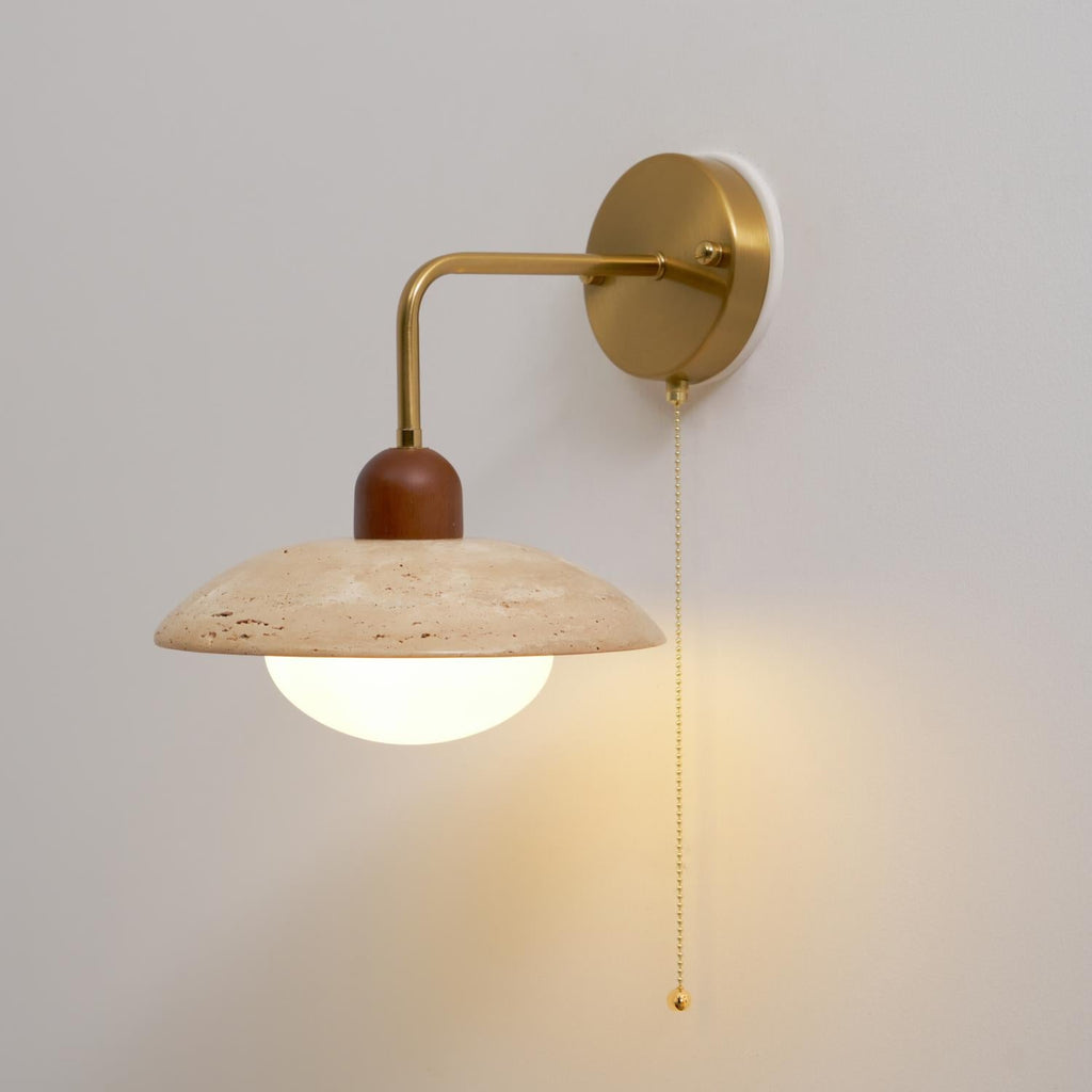 Hildenheath Travertine Wall Light-Moonnatur