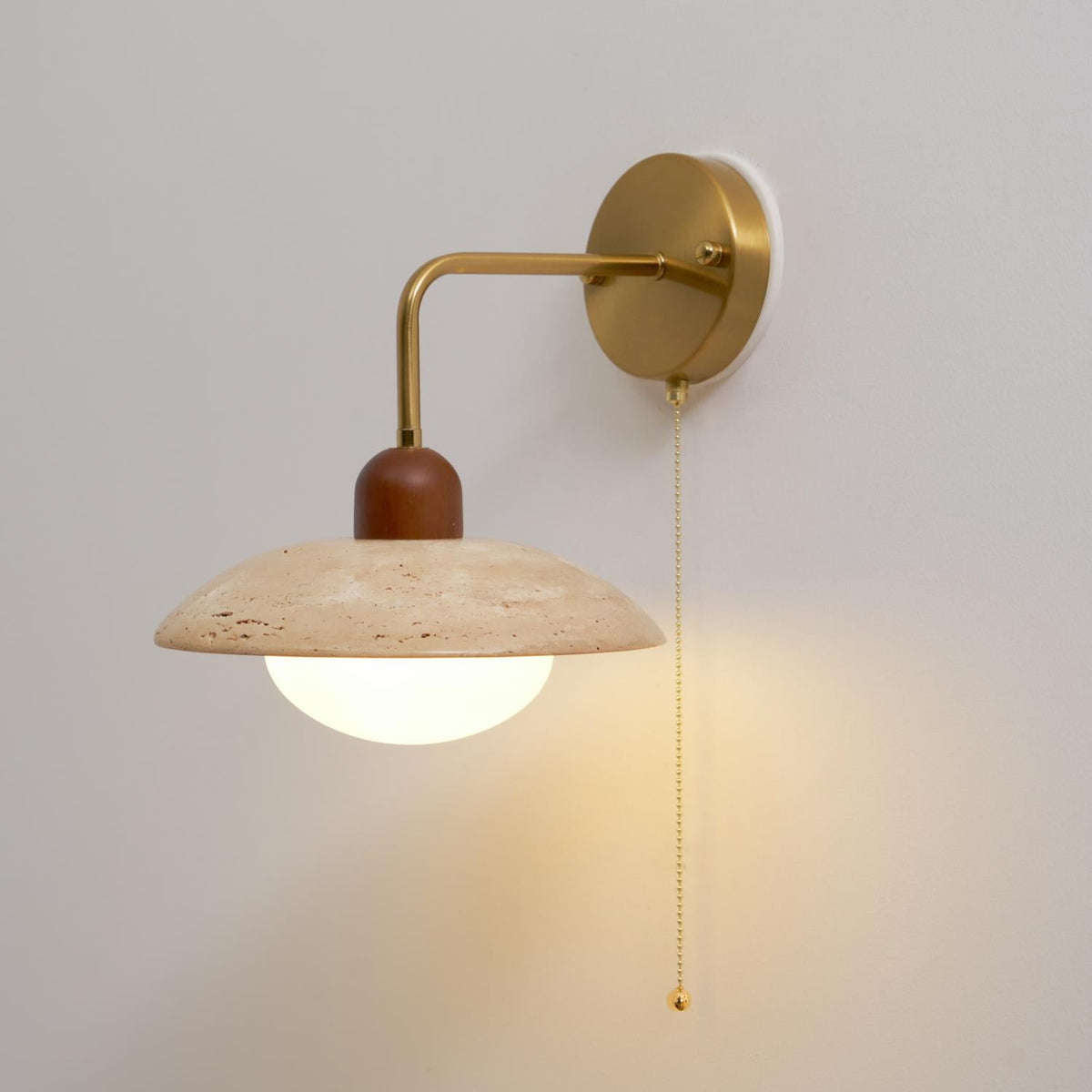 Hildenheath Travertine Wall Light-Moonnatur