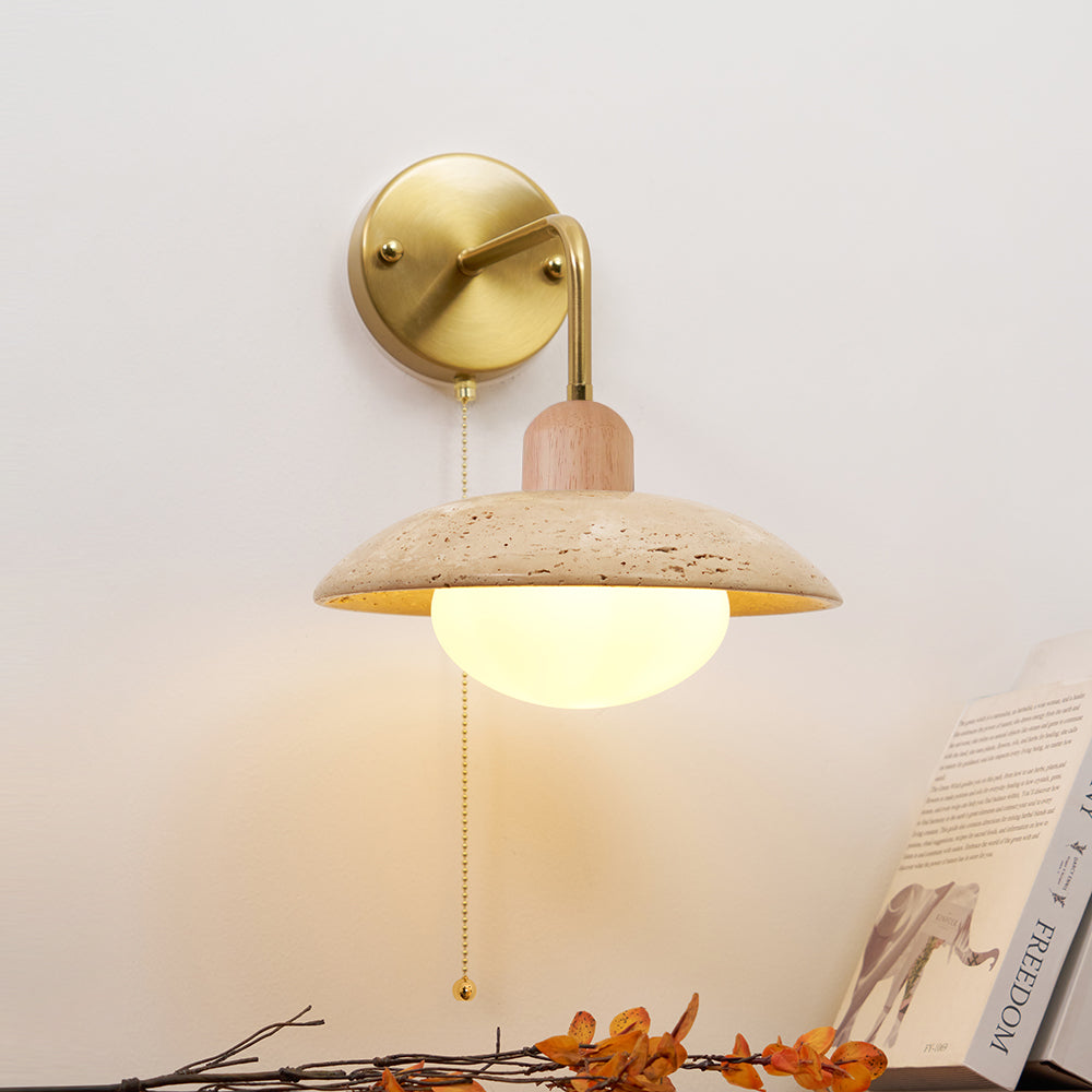 Hildenheath Travertine Wall Light-Moonnatur