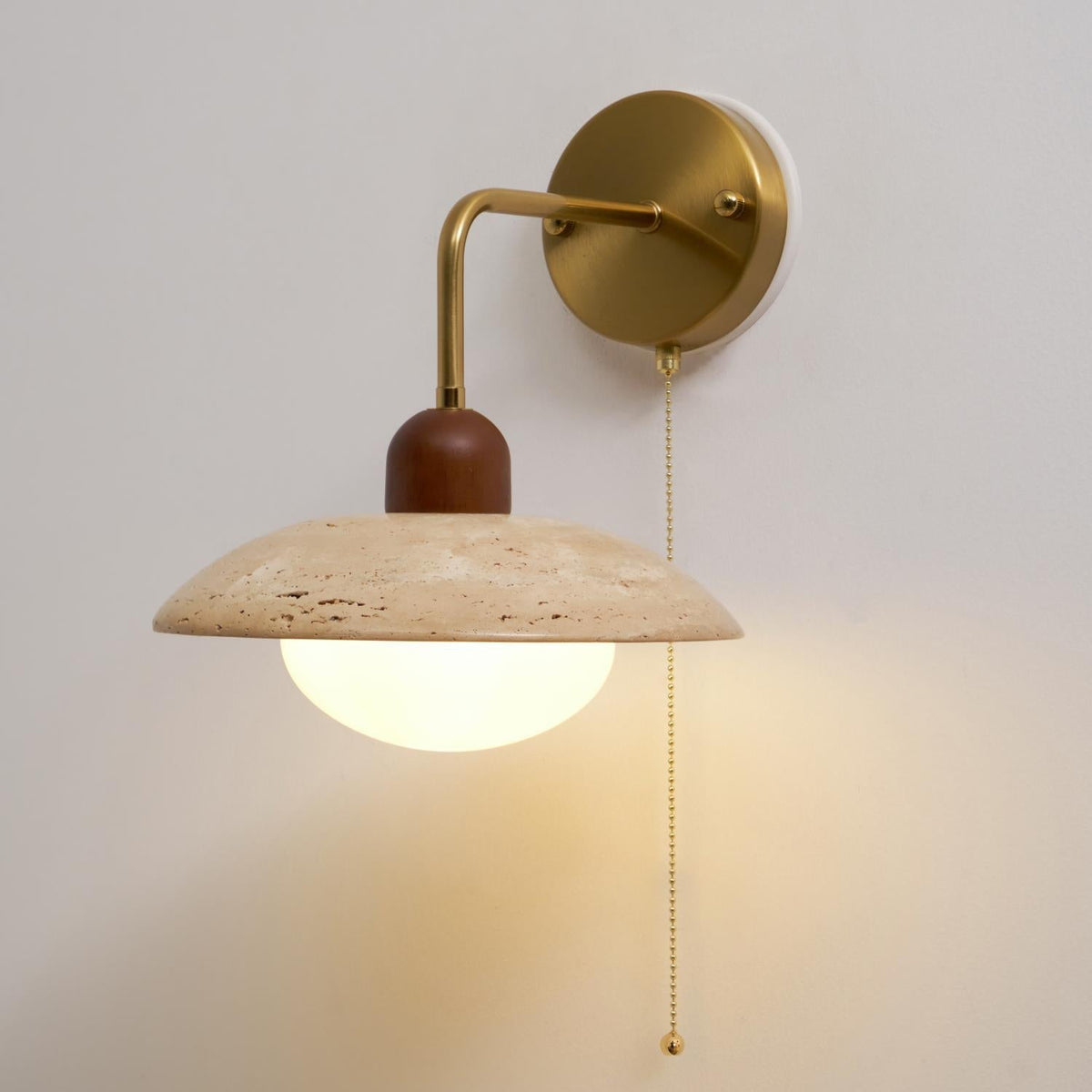 Hildenheath Travertine Wall Light-Moonnatur