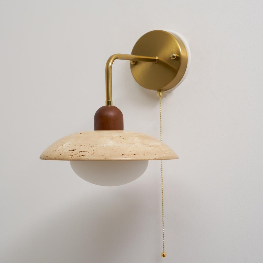 Hildenheath Travertine Wall Light-Moonnatur