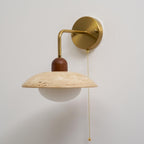 Hildenheath Travertine Wall Light-Moonnatur
