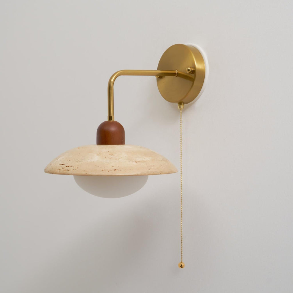 Hildenheath Travertine Wall Light-Moonnatur