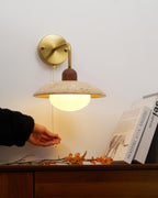 Hildenheath Travertine Wall Light-Moonnatur