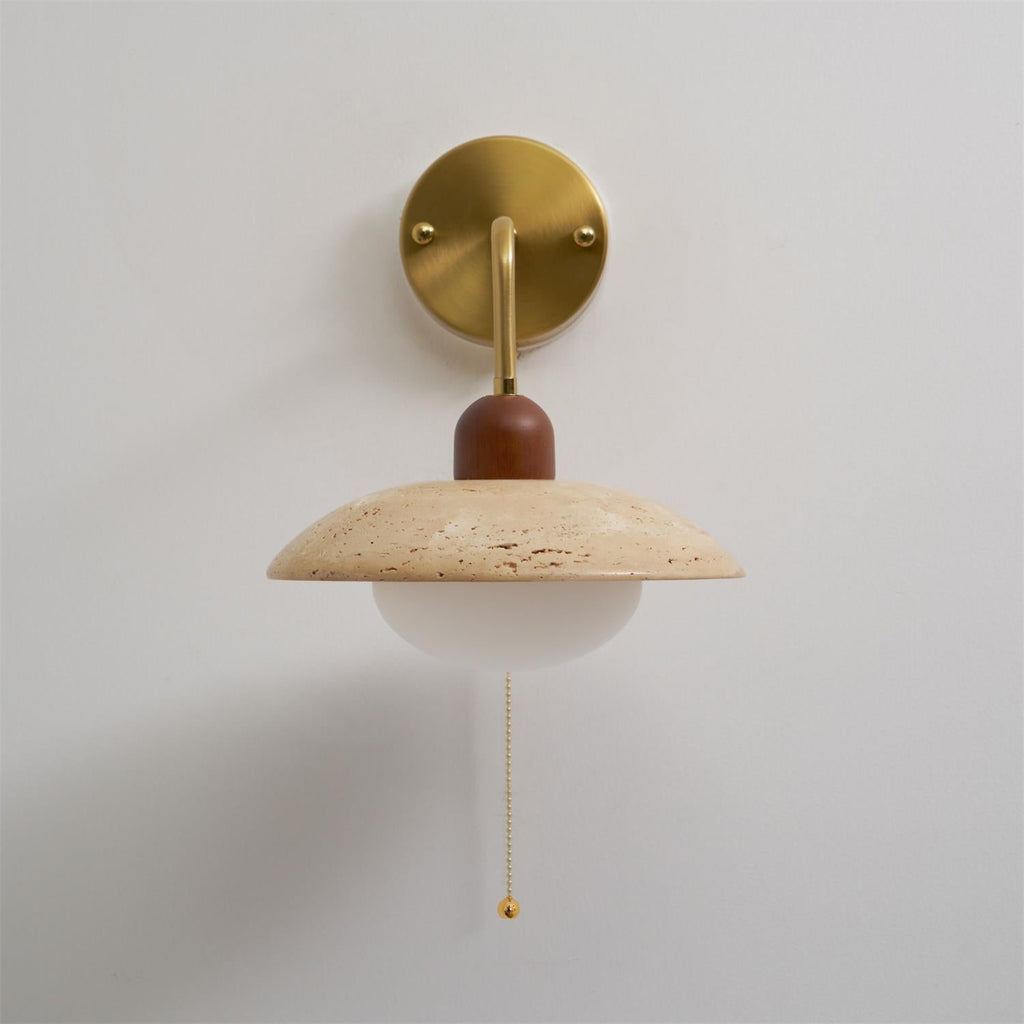 Hildenheath Travertine Wall Light-Moonnatur