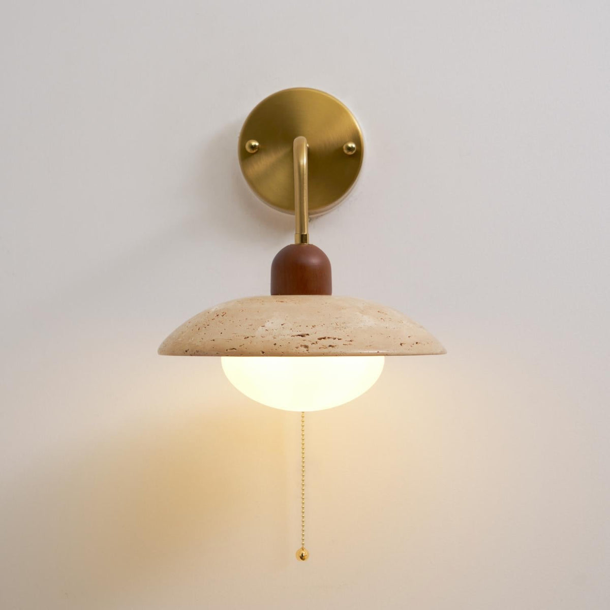 Hildenheath Travertine Wall Light-Moonnatur