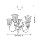 Cumberwynne Glass Chandelier-Moonnatur