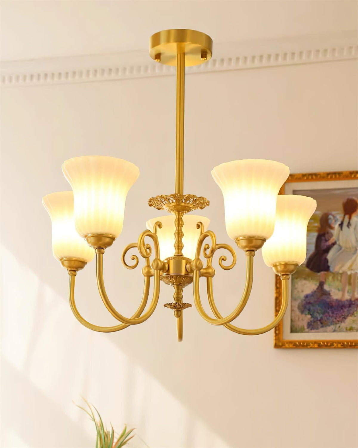 Cumberwynne Glass Chandelier-Moonnatur