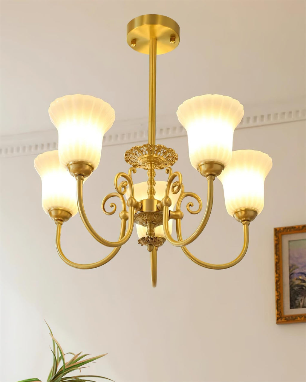 Cumberwynne Glass Chandelier-Moonnatur