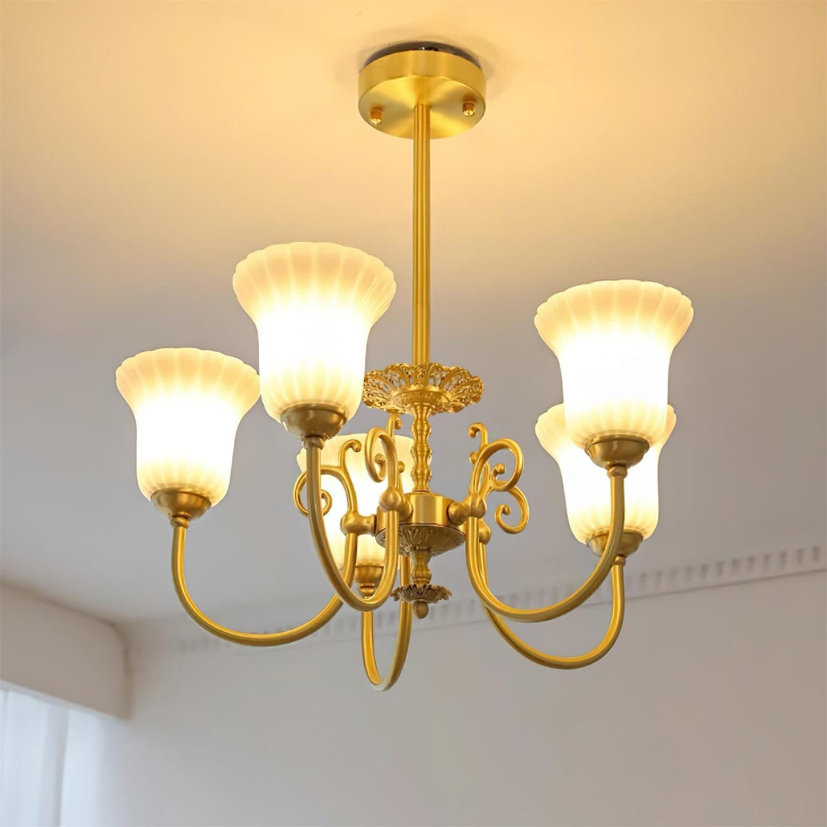 Cumberwynne Glass Chandelier-Moonnatur