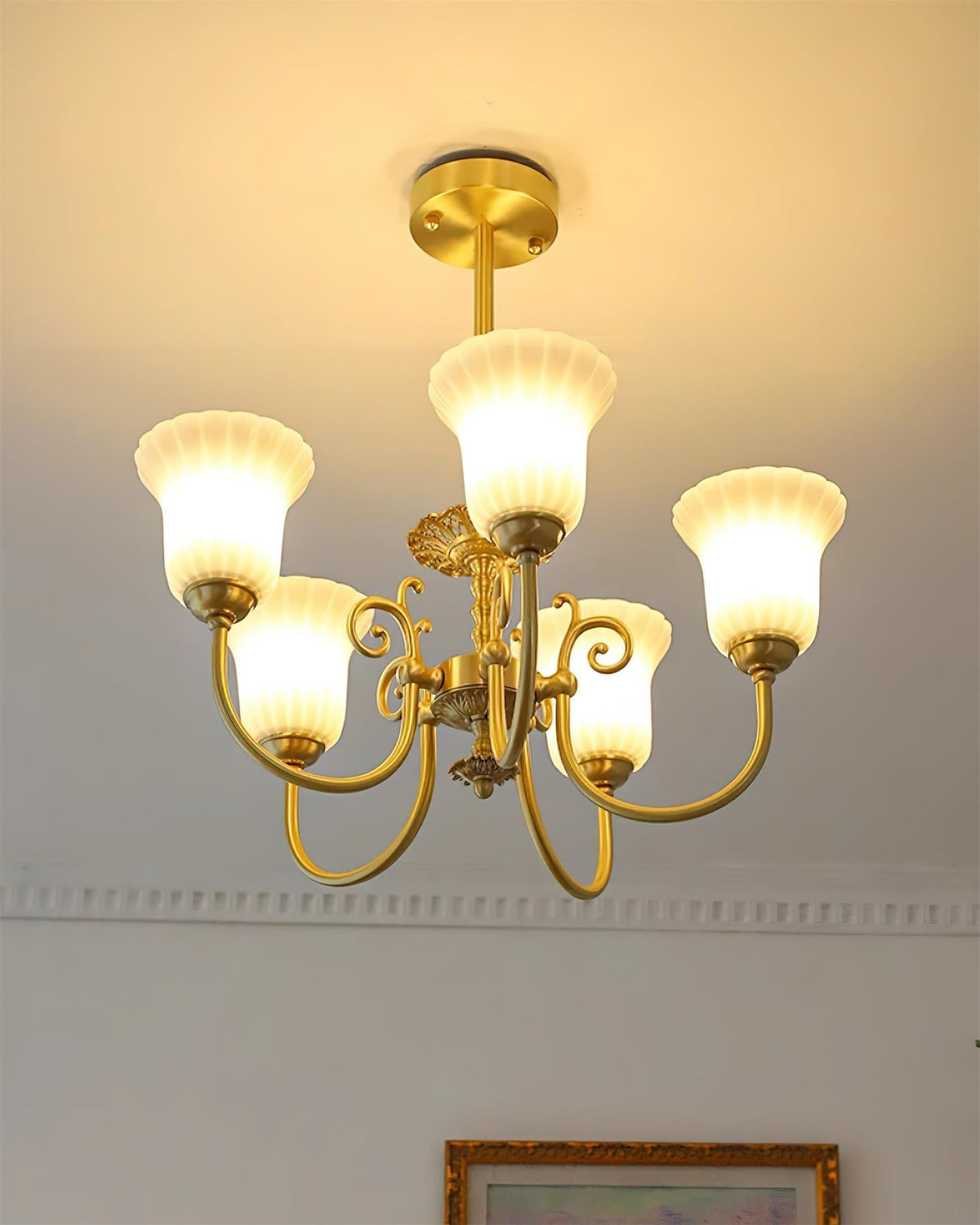 Cumberwynne Glass Chandelier-Moonnatur