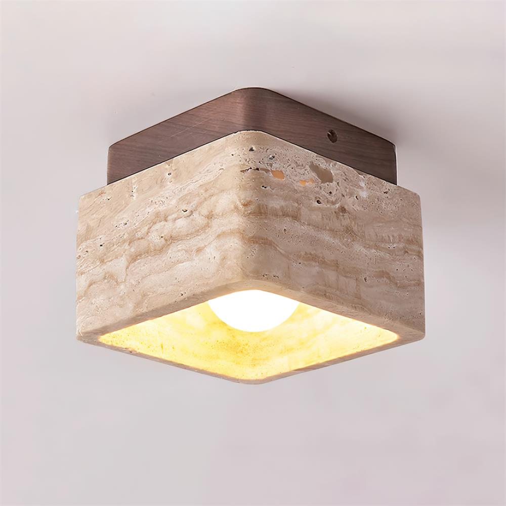 Elsenelis Travertine Ceiling Light-Moonnatur