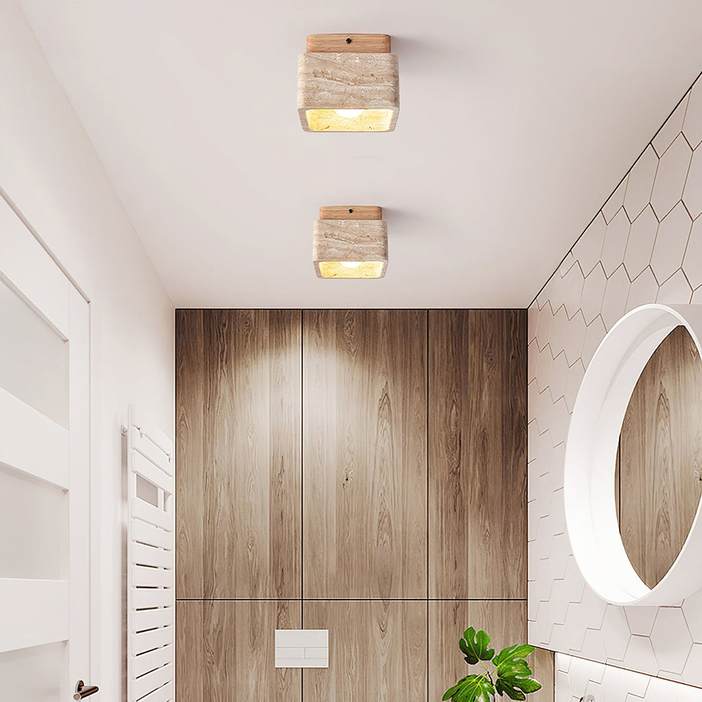Elsenelis Travertine Ceiling Light-Moonnatur