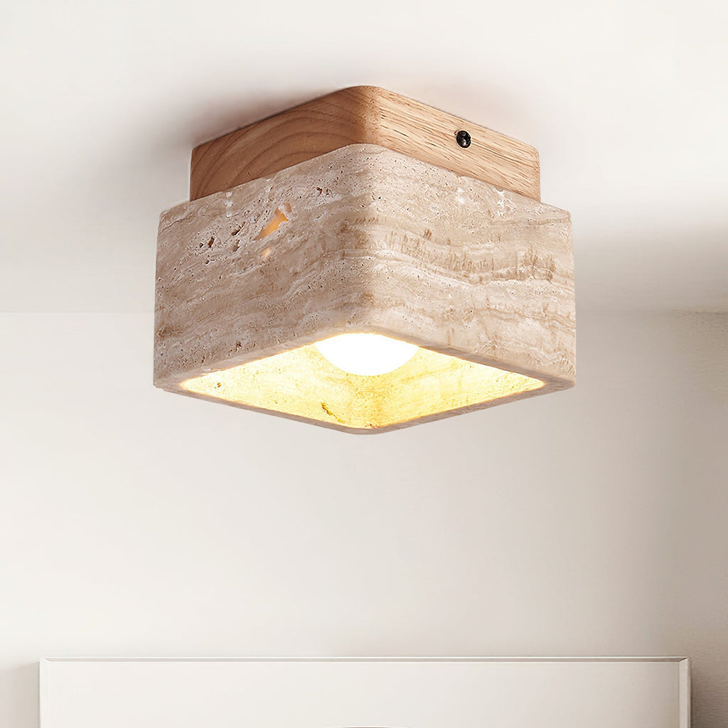 Elsenelis Travertine Ceiling Light-Moonnatur