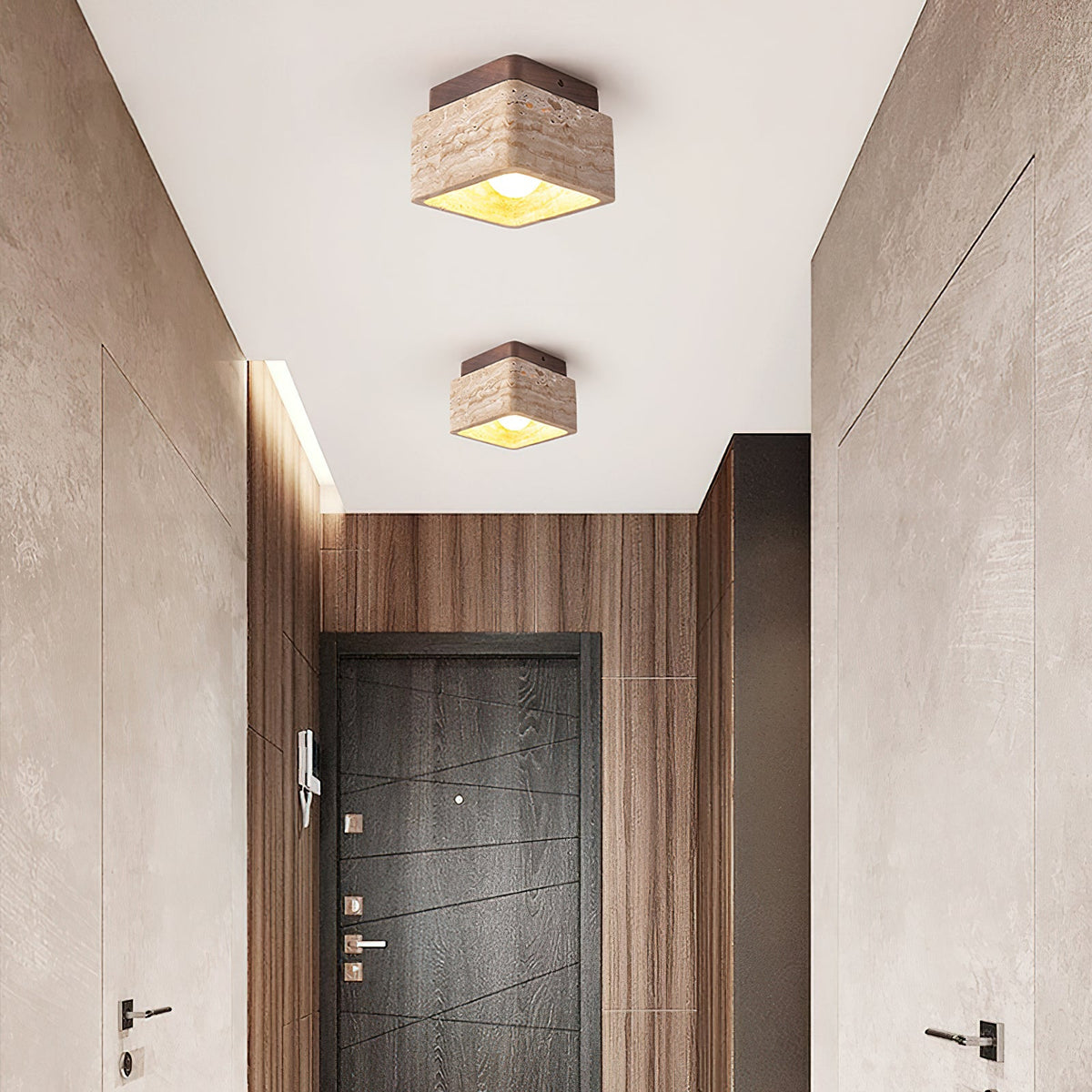 Elsenelis Travertine Ceiling Light-Moonnatur