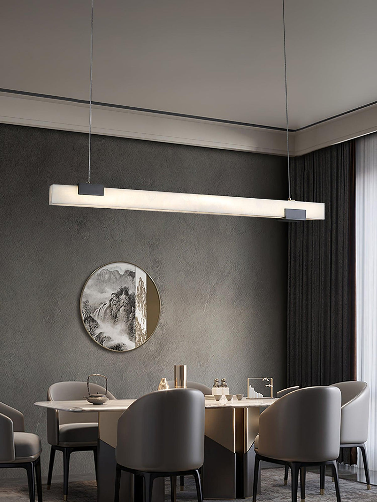 Redrenlyn Alabaster Pendant Light-Moonnatur