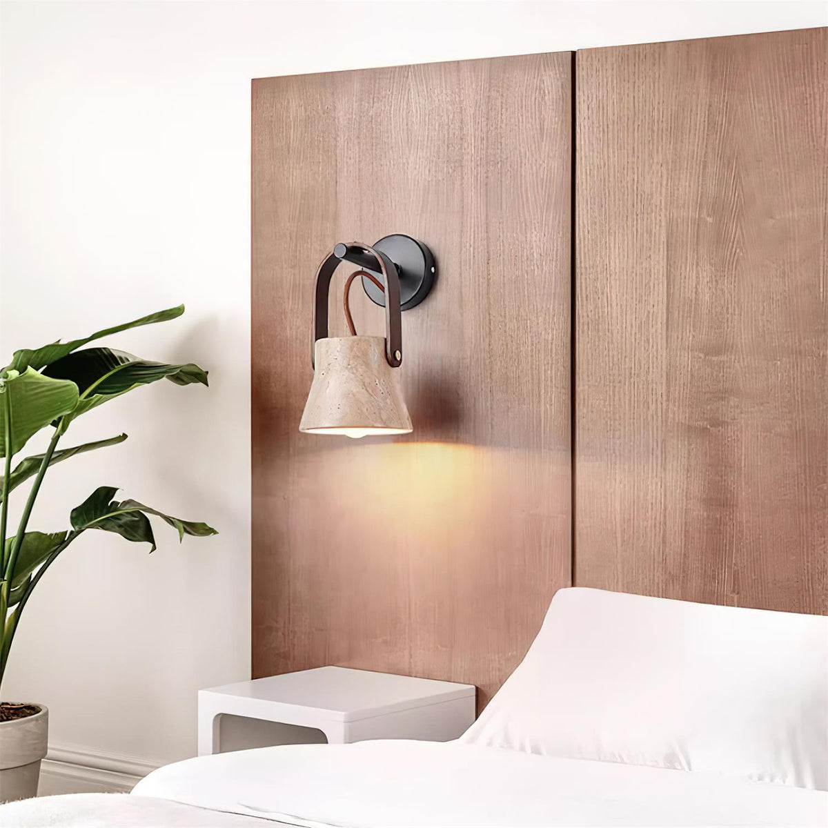 Tarnelwood Travertine Wall Light-Moonnatur