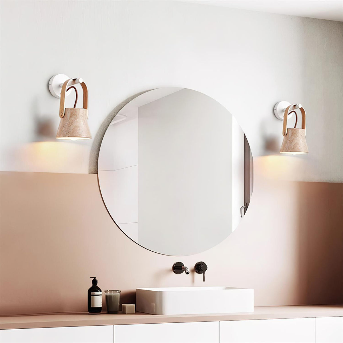 Tarnelwood Travertine Wall Light-Moonnatur