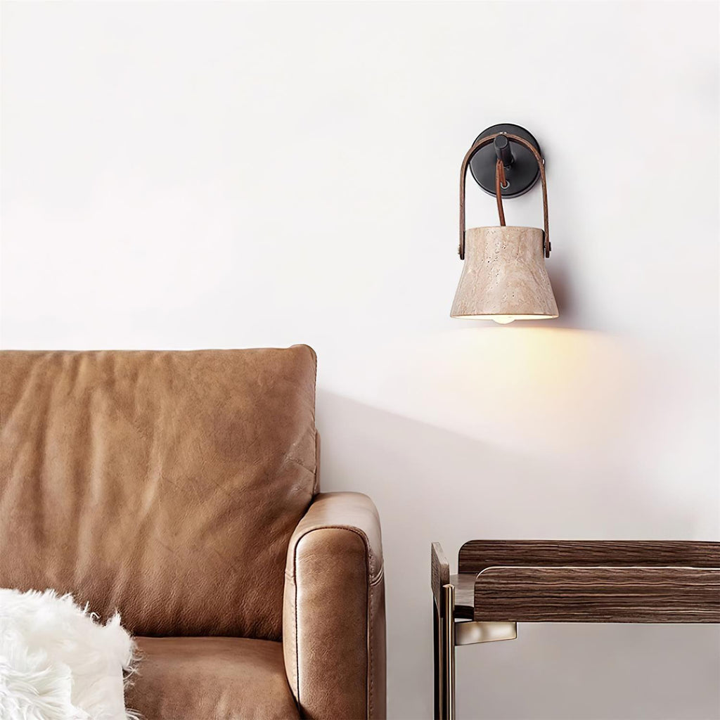 Tarnelwood Travertine Wall Light-Moonnatur