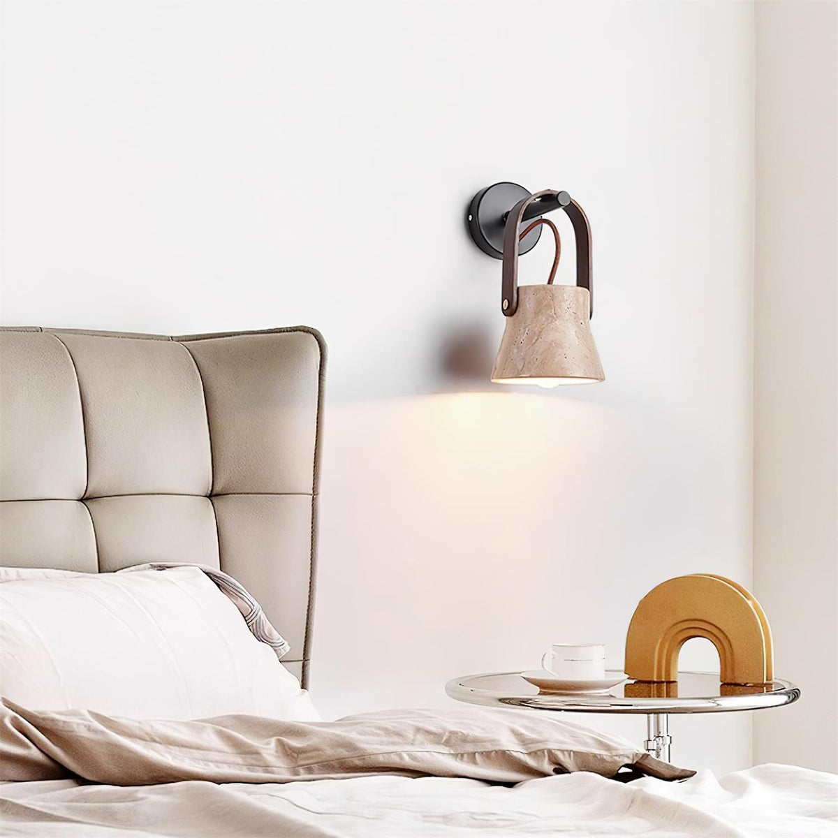 Tarnelwood Travertine Wall Light-Moonnatur