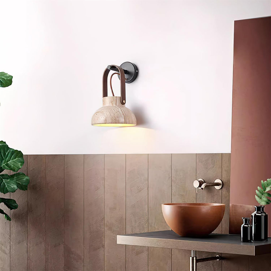 Tarnelwood Travertine Wall Light-Moonnatur