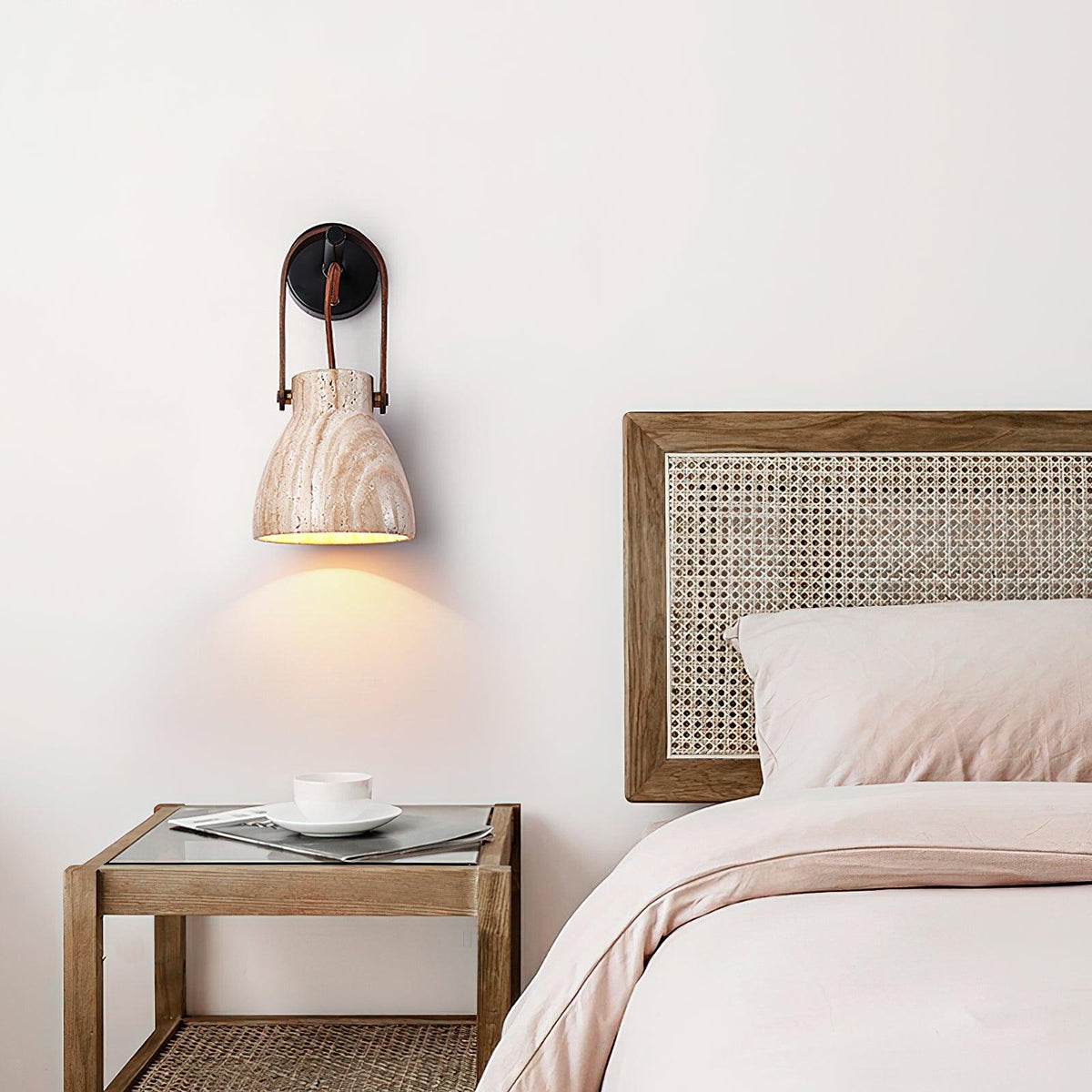 Tarnelwood Travertine Wall Light-Moonnatur