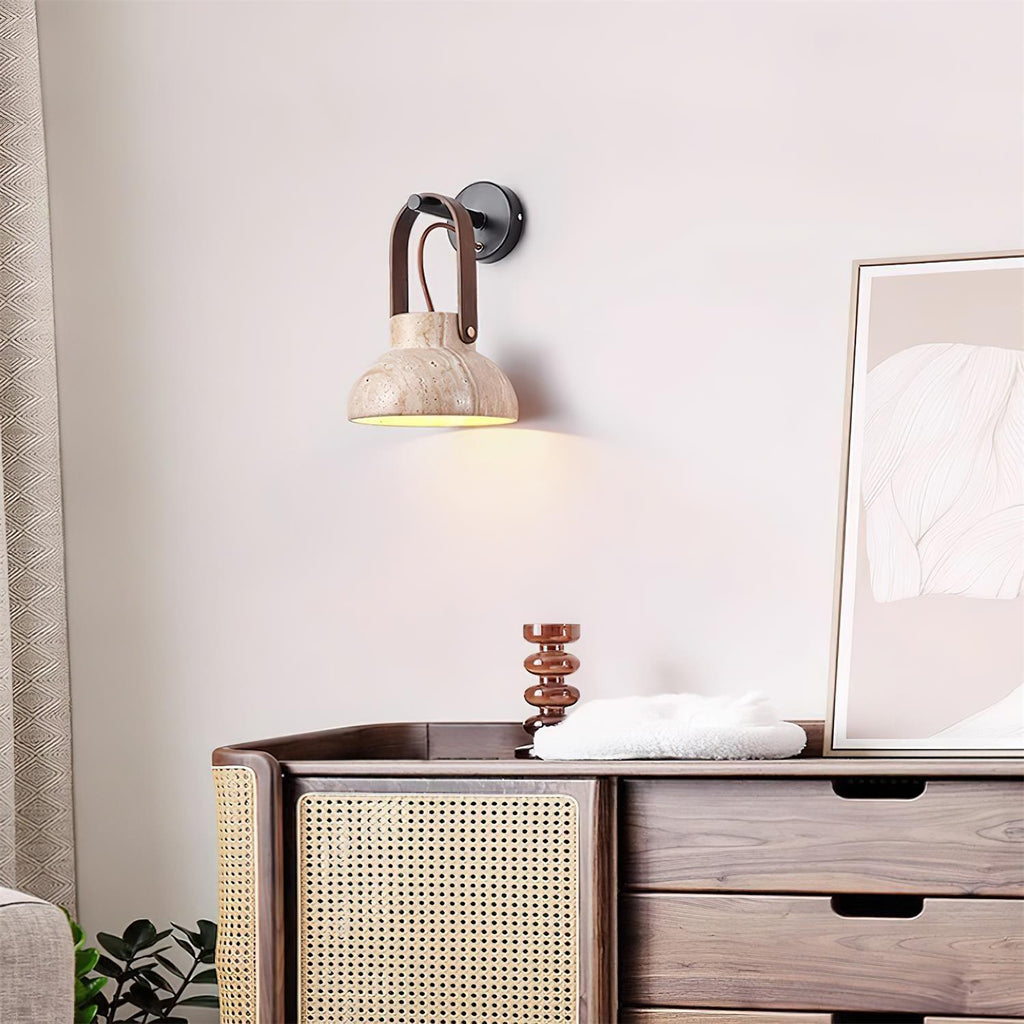 Tarnelwood Travertine Wall Light-Moonnatur
