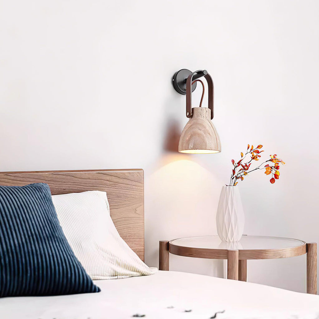 Tarnelwood Travertine Wall Light-Moonnatur