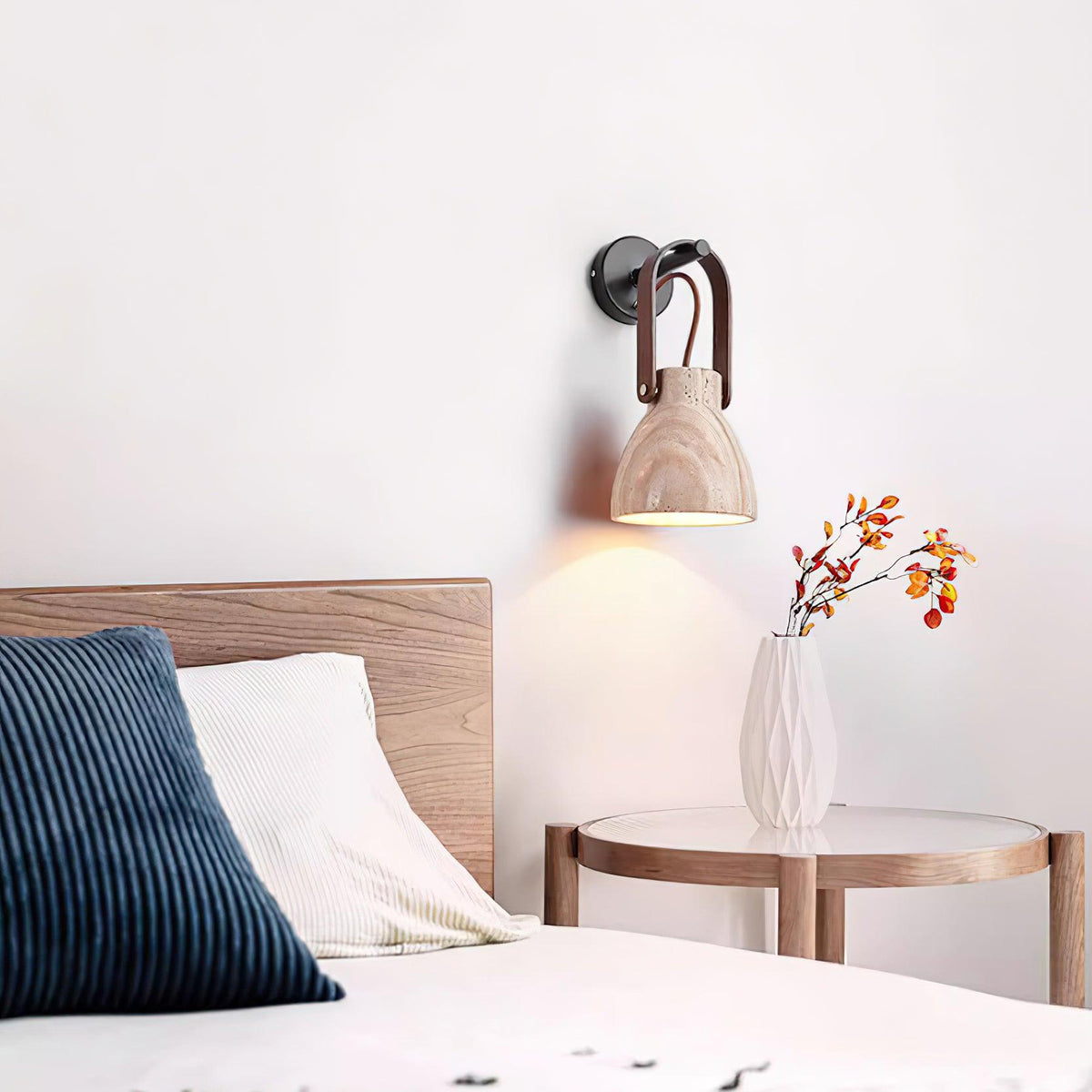 Tarnelwood Travertine Wall Light-Moonnatur