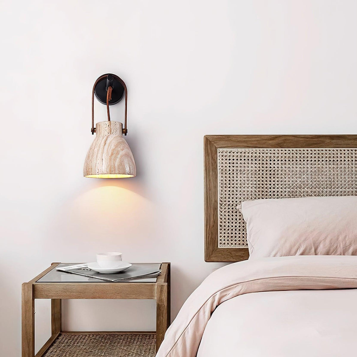 Tarnelwood Travertine Wall Light-Moonnatur