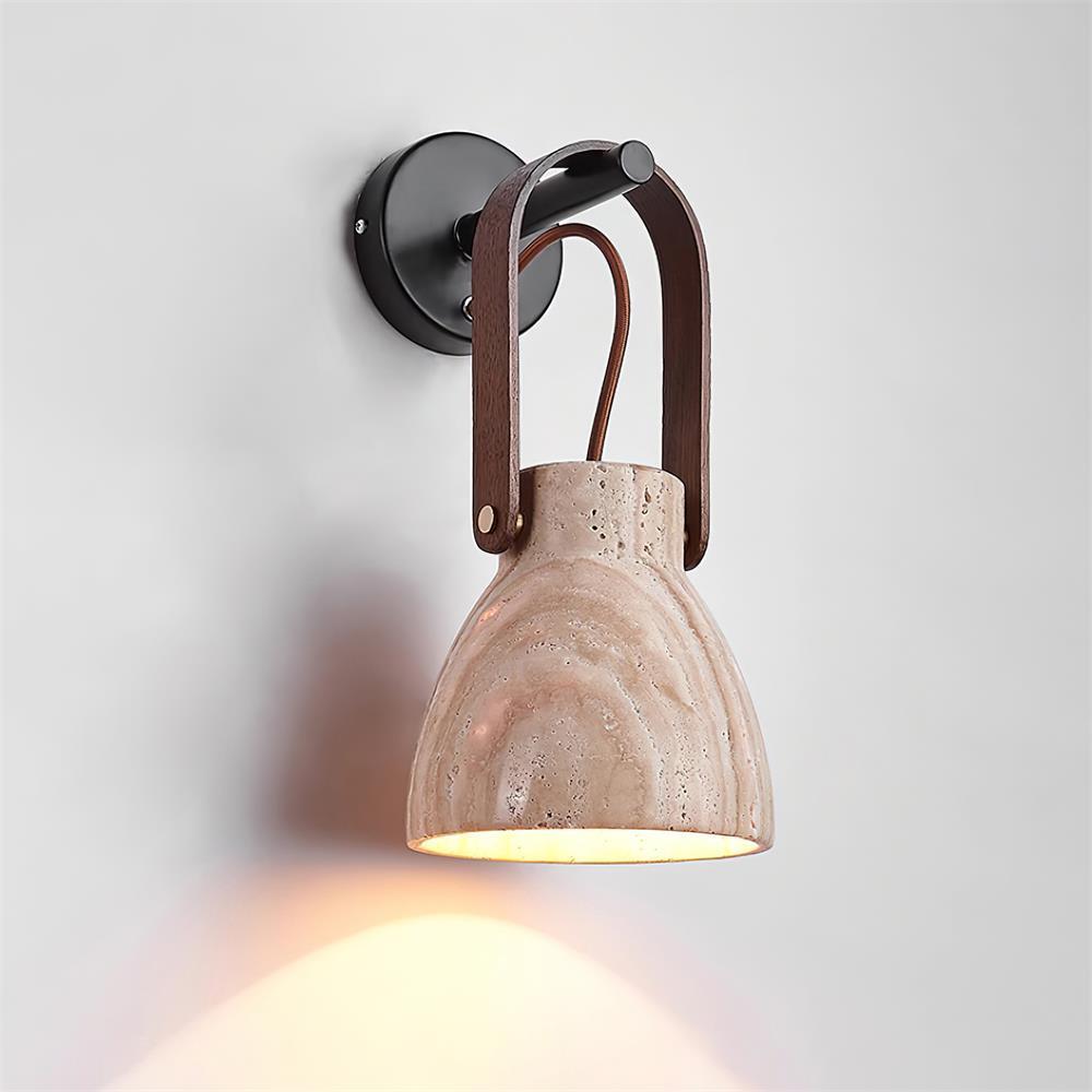 Tarnelwood Travertine Wall Light-Moonnatur