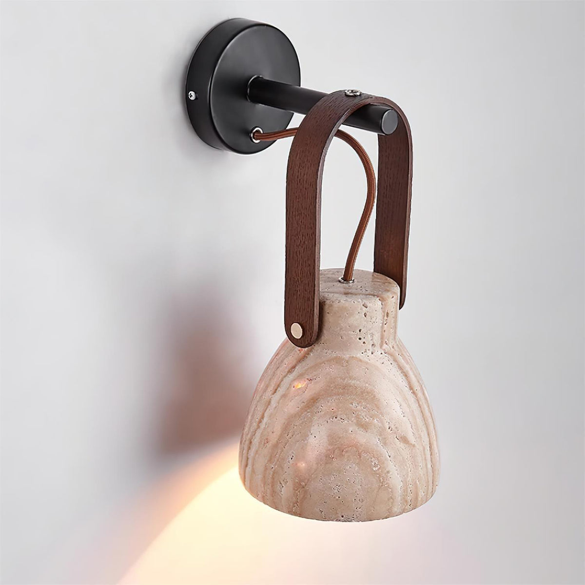 Tarnelwood Travertine Wall Light-Moonnatur