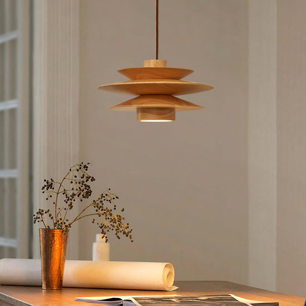 Rivenaria Wood Pendant Light-Moonnatur