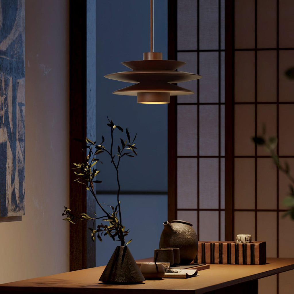 Rivenaria Wood Pendant Light-Moonnatur
