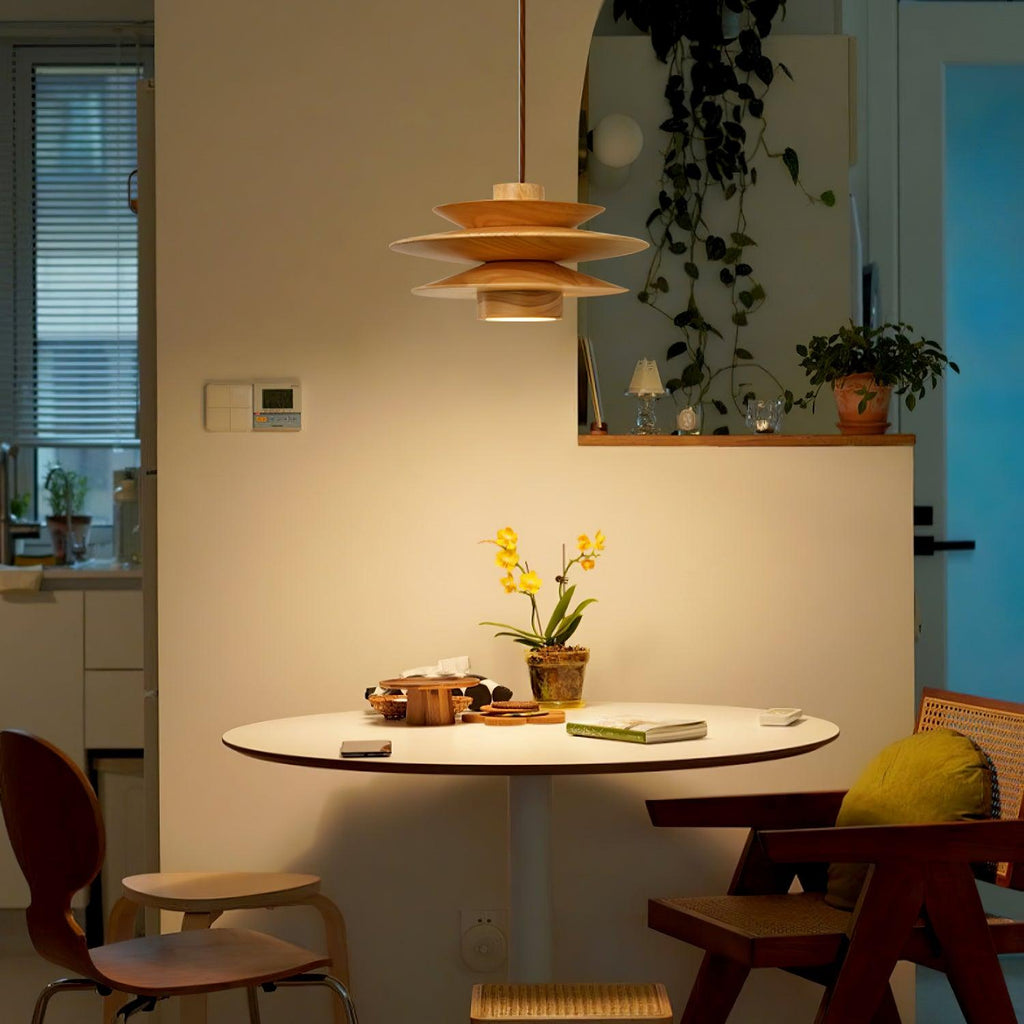Rivenaria Wood Pendant Light-Moonnatur