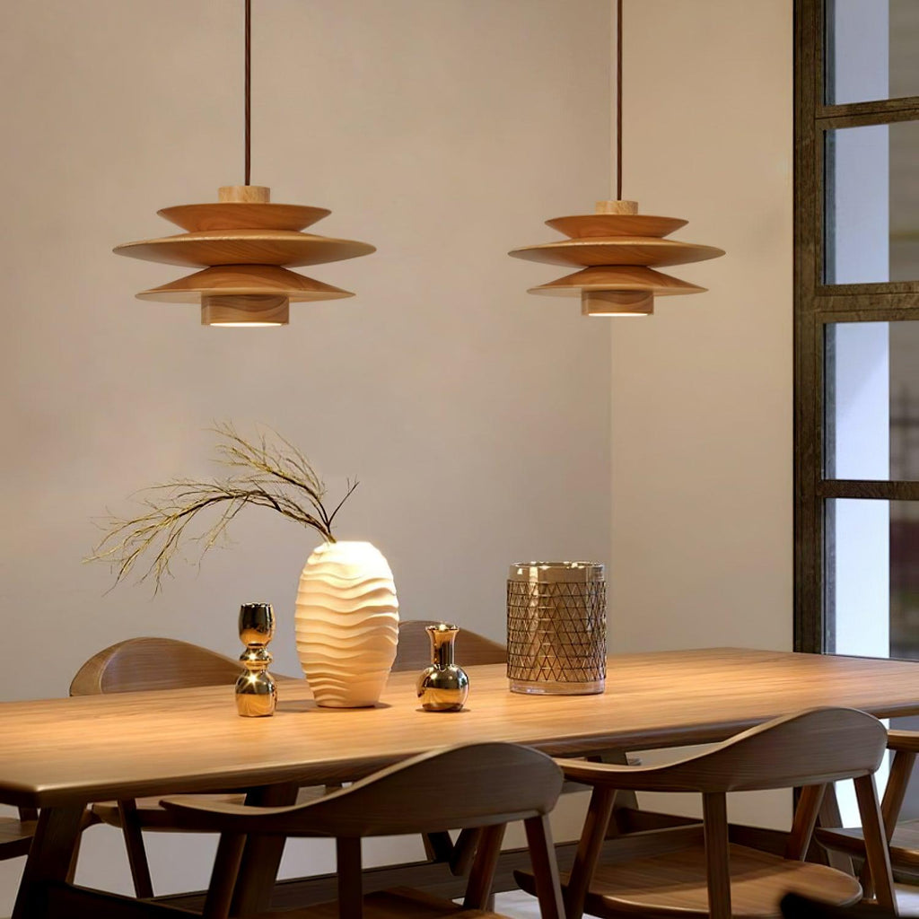Rivenaria Wood Pendant Light-Moonnatur