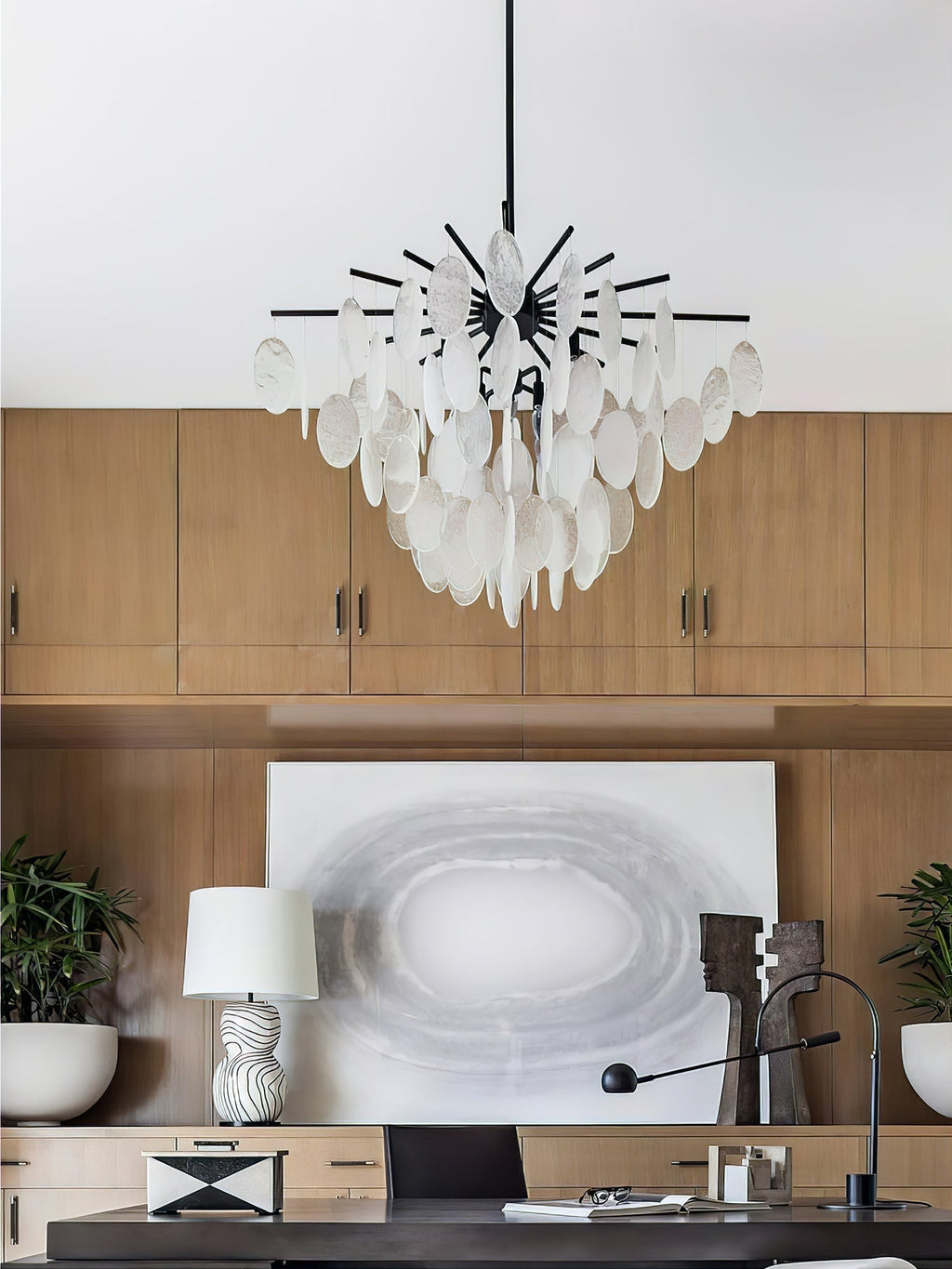 Zelvenheath Glass Chandelier-Moonnatur