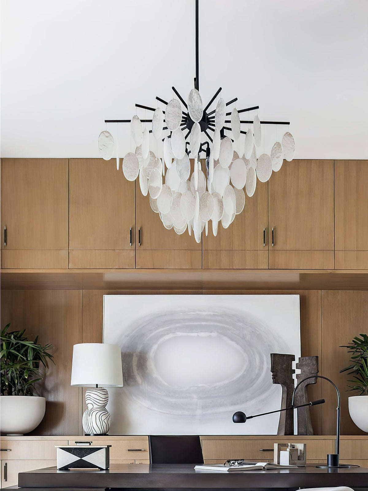 Zelvenheath Glass Chandelier-Moonnatur