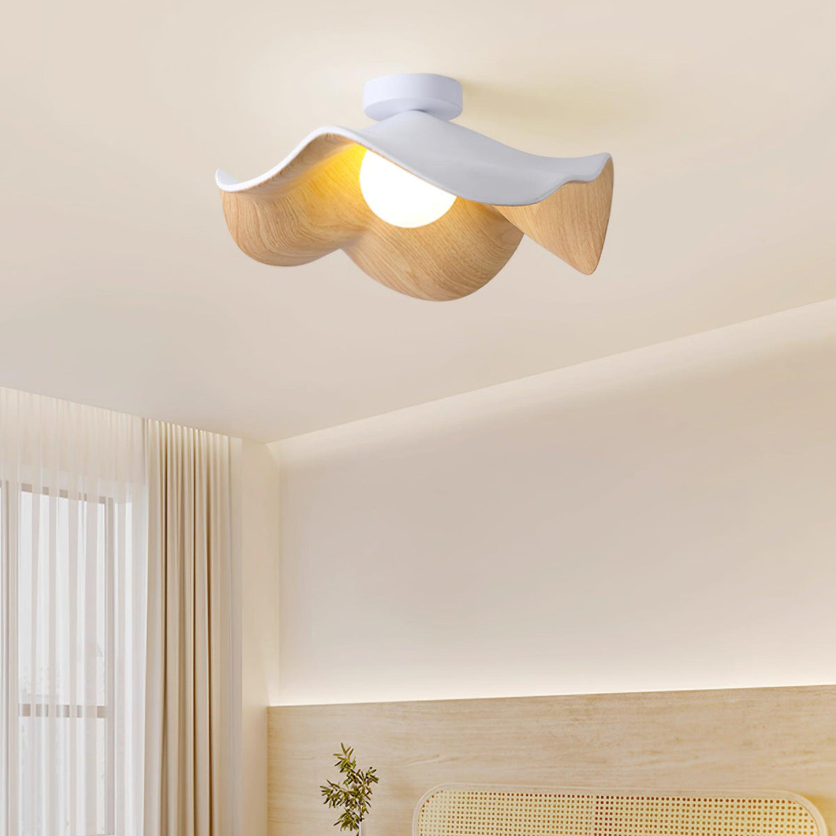 Zelvenenelle Resin Ceiling Light-Moonnatur