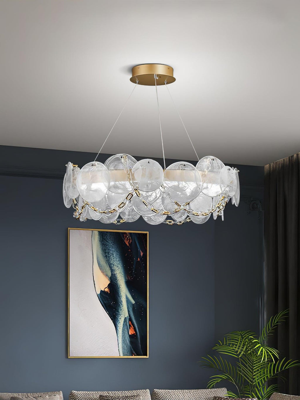 Wenrelmere Glass Chandelier-Moonnatur