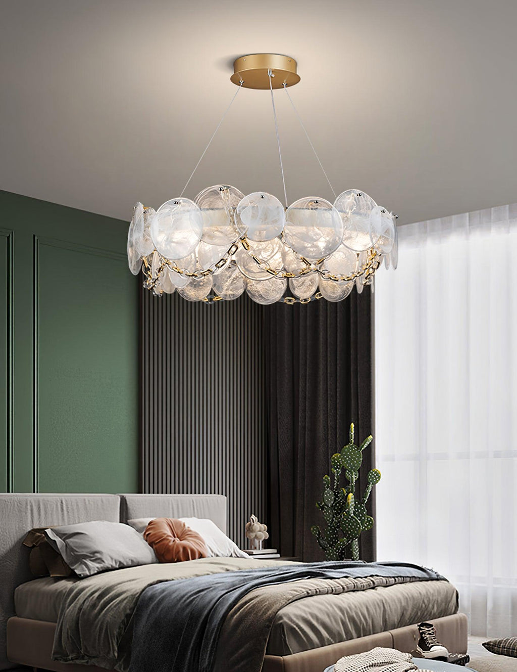 Wenrelmere Glass Chandelier-Moonnatur