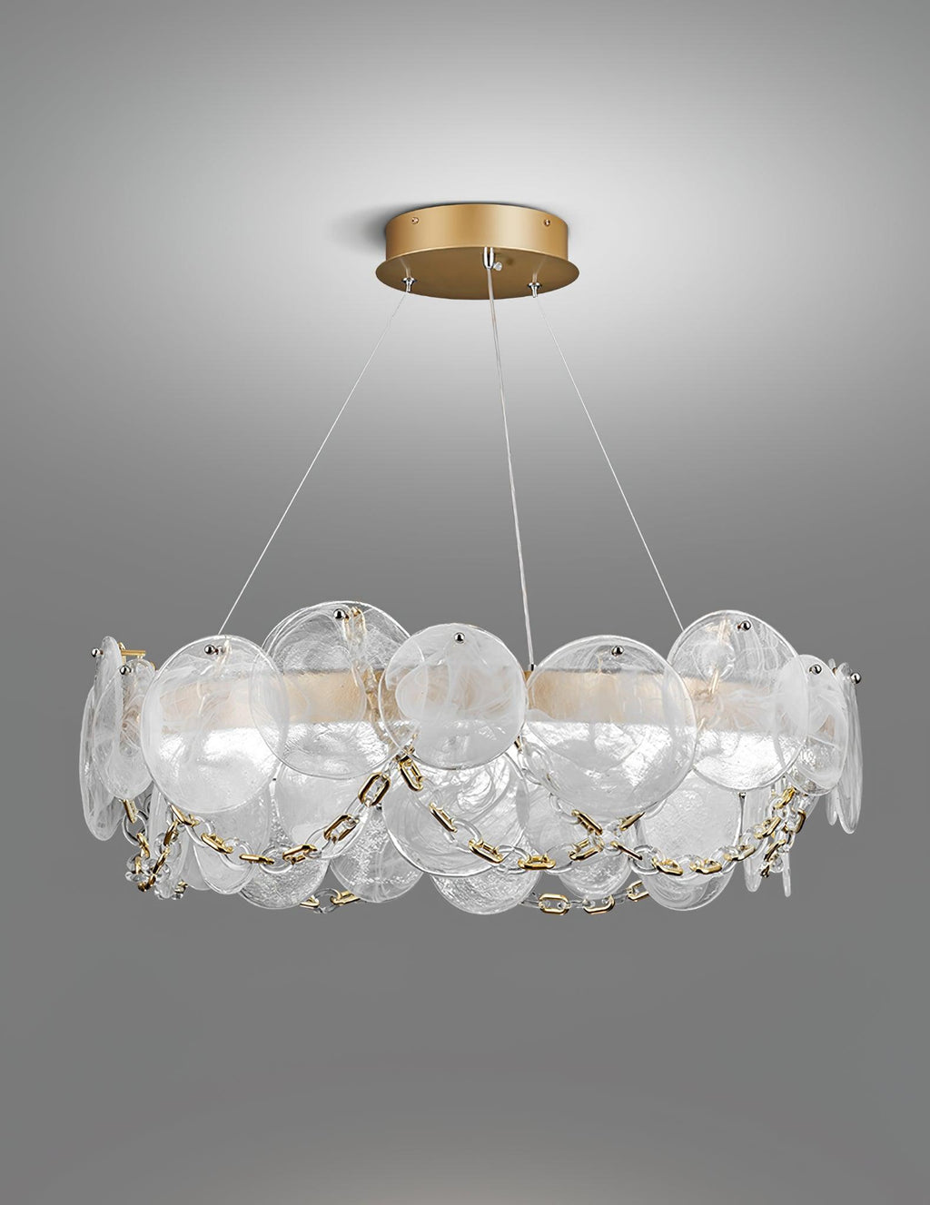 Wenrelmere Glass Chandelier-Moonnatur