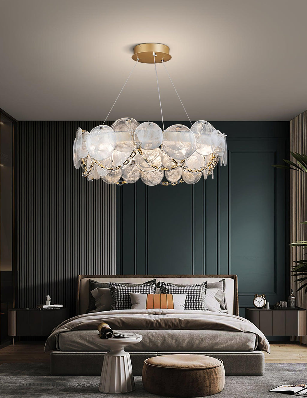 Wenrelmere Glass Chandelier-Moonnatur