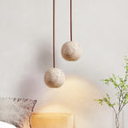 Zelvenfield Travertine Pendant Light-Moonnatur