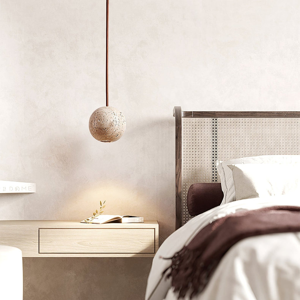 Zelvenfield Travertine Pendant Light-Moonnatur