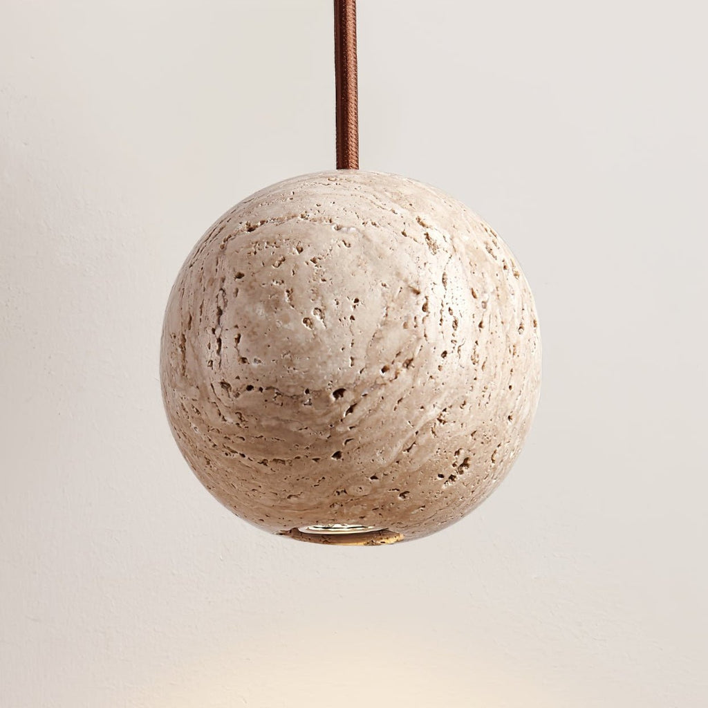 Zelvenfield Travertine Pendant Light-Moonnatur